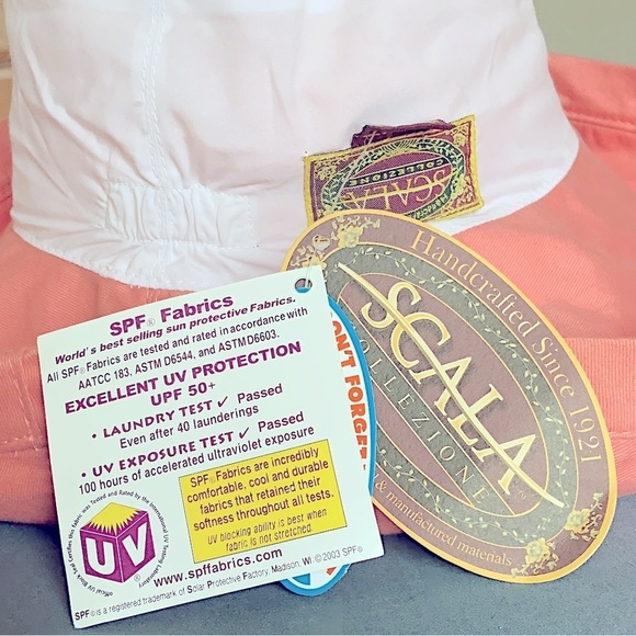 Scala Sun Hat Packable Cotton SPF50 Peachy Pink - Picture 3 of 7